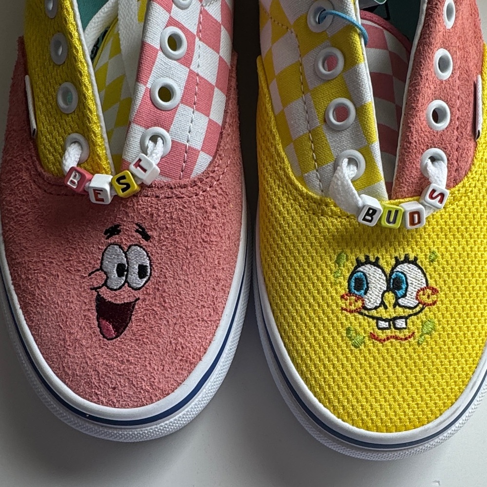 Vans Unisex SpongeBob Yellow and Pink Sneakers - Picture 4 of 5
